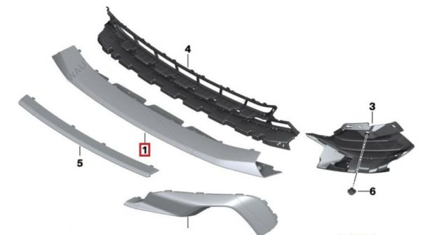 NEW GENUINE BMW Z4 SERIES G29 ROADSTER FRONT BUMPER LOWER TRIM 51117474417 - Image 2