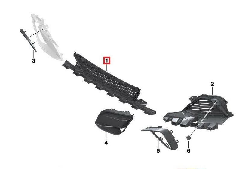 NEW GENUINE BMW Z4 SERIES G29 ROADSTER M SPORT FRONT CENTER AIR INTAKE GRILL 51118069766 - Image 5