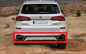 NEW GENUINE BMW X5 G05 REAR M SPORT BUMPER LOWER TRIM WITH EXHAUST HOLES 51128099937