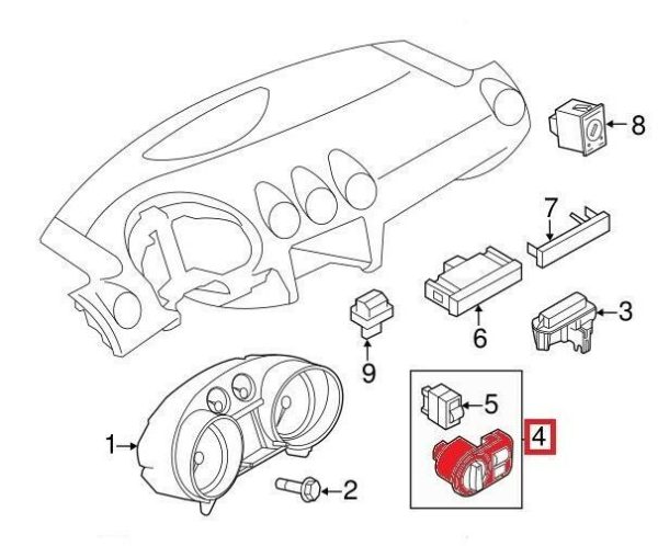 NEW GENUINE AUDI TT/TTS CHROME EUROPEAN HEADLIGHT SWITCH WITH COMING HOME 8J1941531G5PR - Image 6