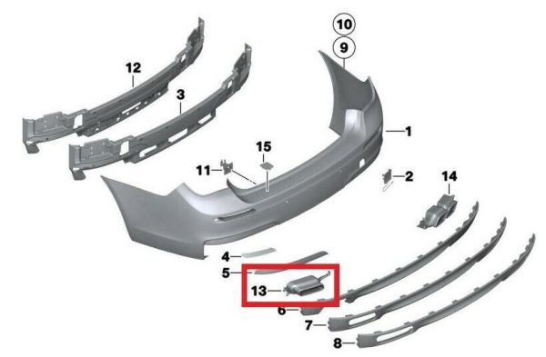 NEW GENUINE BMW 7 SERIES F01 F02 F03 F04 REAR EXHAUST TAILPIPE CHROME TRIM LEFT 51127195405 - Image 3