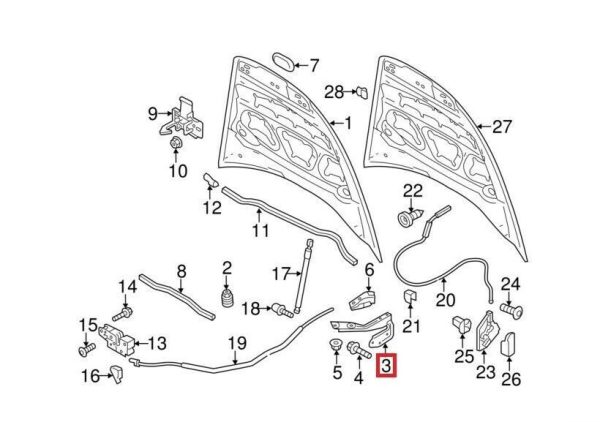 NEW GENUINE PORSCHE CAYENNE 2011 - 2018 FRONT ENGINE HOOD BONNET LEFT HINGE 95851130110 - Image 4