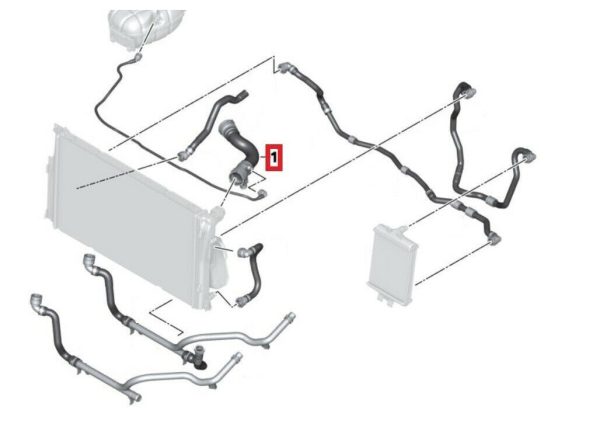 NEW GENUINE BMW 3.5i PETROL ENGINE RADIATOR COOLANT HOSE 17127604542 - Image 3