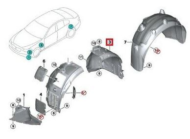 FOR NEW GENUINE BMW 5 SERIES G30 G31 FRONT WHEELHOUSING REAR SECTION LEFT SIDE - Image 2