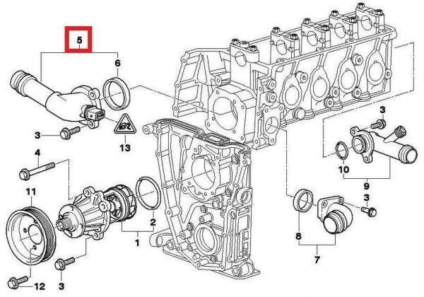 NEW GENUINE BMW 1.6 1.8 PETROL ENGINE COOLANT THERMOSTAT WITH HOUSING 11531437085 - Image 5