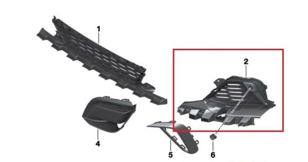 NEW GENUINE BMW Z4 G29 FRONT M SPORT BUMPER LOWER GRILL LEFT N/S 51118069771 - Image 5