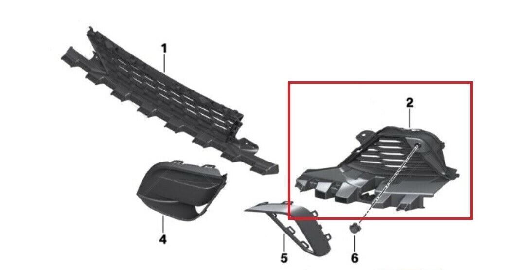 NEW GENUINE BMW Z4 G29 FRONT M SPORT BUMPER LOWER GRILL LEFT N/S 51118069771 - Image 5