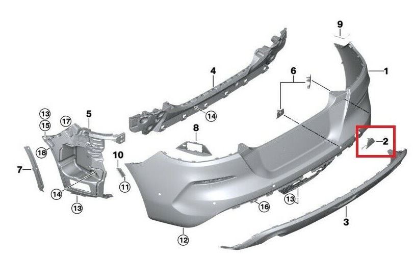 NEW GENUINE BMW Z4 G29 REAR BUMPER TOW HOOK COVER CAP 51129465215 - Image 2