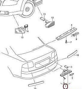 GENUINE AUDI A8 10-16 Q7 10-16 RIGHT LEFT LED LICENSE PLATE LIGHT ASSEMBLY SET 4H0943022 + 4H0943021 - Image 5