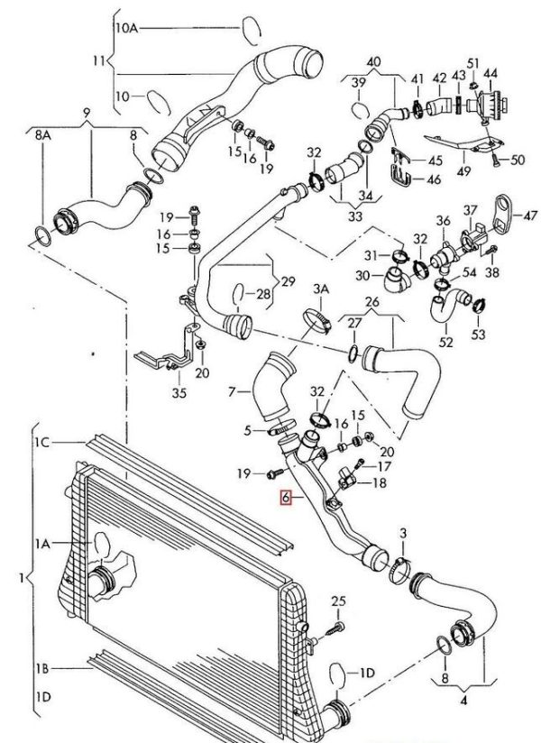 NEW GENUINE AUDI VW SEAT 2.0L PETROL ENGINE AIR VENT PIPE HOSE 1K0145770P - Image 4