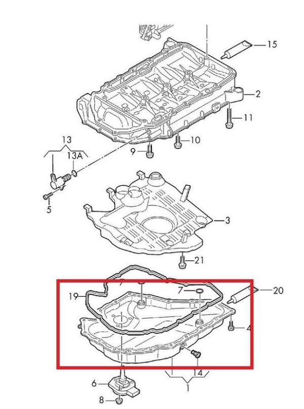 FOR NEW GENUINE AUDI VOLKSWAGEN 1.8T 2.0T PETROL ENGINE OIL SUMP PAN - Image 4