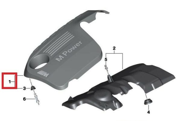 NEW GENUINE BMW M2-F87 M3-F80 M4-F82 TOP ENGINE PLASTIC COVER 11127846412 - Image 3