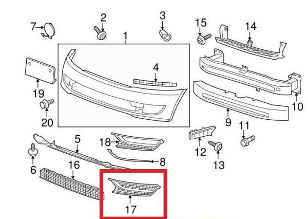 NEW GENUINE VOLKSWAGEN PASSAT B7 FRONT BUMPER LOWER GRILL RIGHT O/S 561853666C9B9 - Image 4