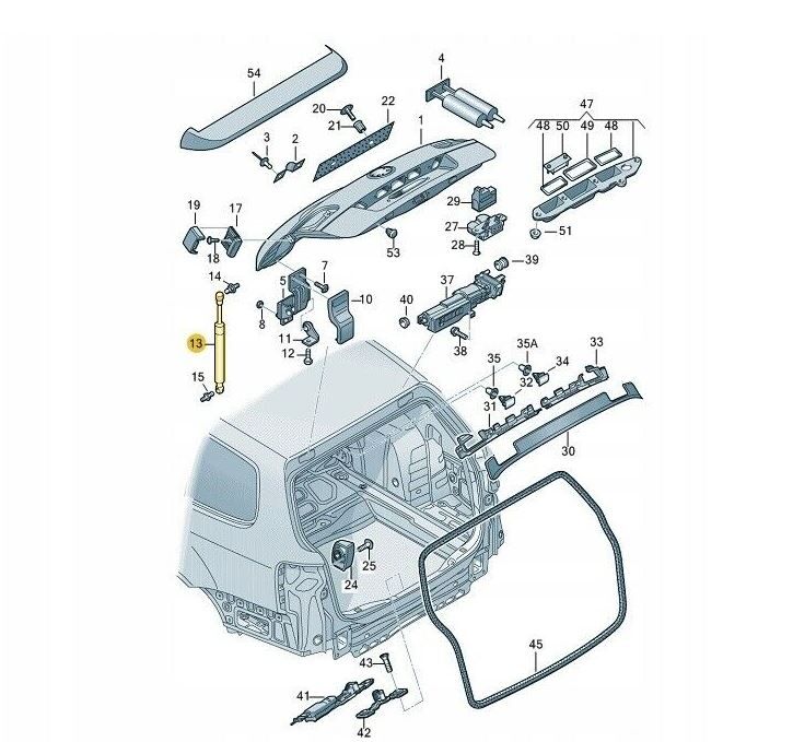 NEW GENUINE VW PASSAT B6 2005 - 2010 REAR GAS FILLED HATCH STRUT 3C9827550C - Image 4