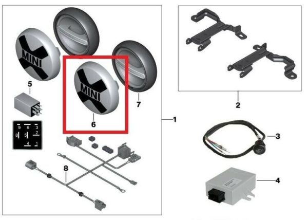 NEW GENUINE MINI COOPER F55 F56 F57 COVER CAP WHITE LED COVERING 63122360496 - Image 6