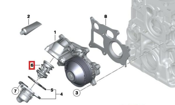 NEW GENUINE BMW FROM 1.4L UP TO 5.0L DIESEL ENGINE COOLANT THERMOSTAT 11518512234 - Image 4