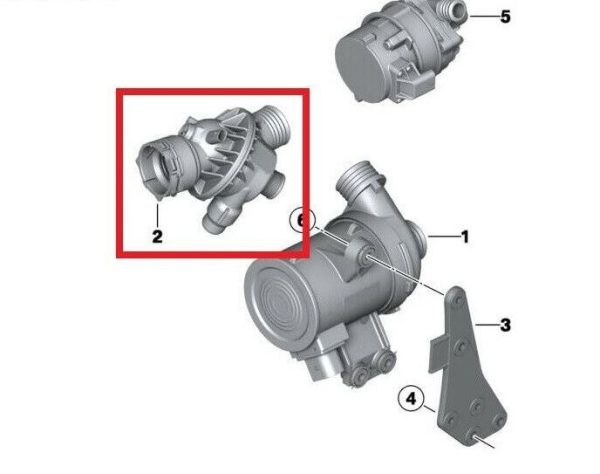 NEW GENUINE BMW 3.5I PETROL ENGINE COOLANT THERMOSTAT WITH HOUSING 11537598865 - Image 5