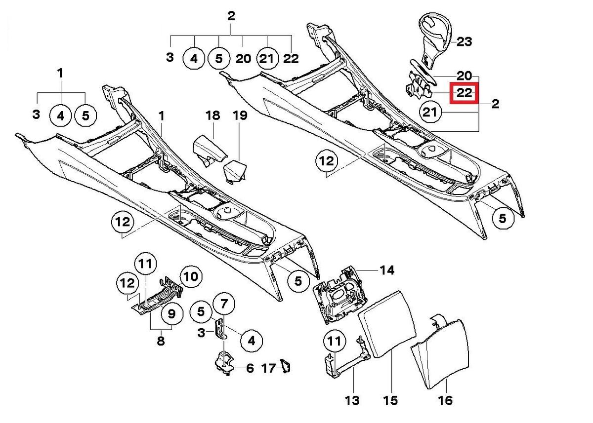NEW GENUINE BMW 1 E81 E82 E87 SERIES CUP HOLDER SUPPORT BRACKET 51169122656 - Image 4