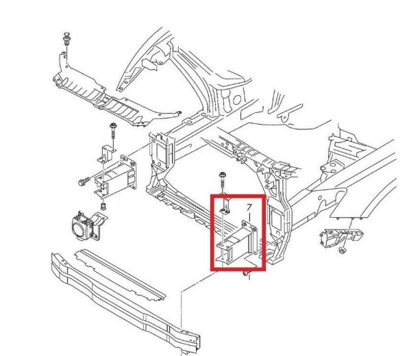 NEW GENUINE AUDI Q5 8R FRONT BUMPER CRASH BAR REINFORCEMENT BRACKET LEFT N/S 8R0807133A - Image 4