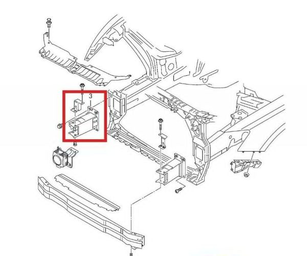 NEW GENUINE AUDI Q5 8R FRONT BUMPER CRASH BAR REINFORCEMENT BRACKET RIGHT O/S 8R0807134B - Image 4