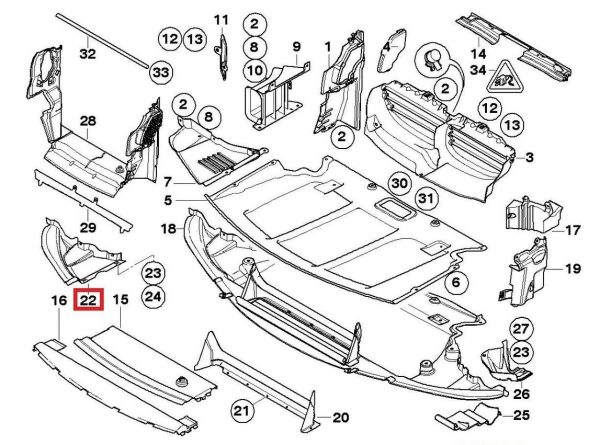 NEW GENUINE BMW 5 SERIES M5 E60 BOTTOM ENGINE SPLASH SHIELD COVER RIGHT O/S 51758040119 - Image 5