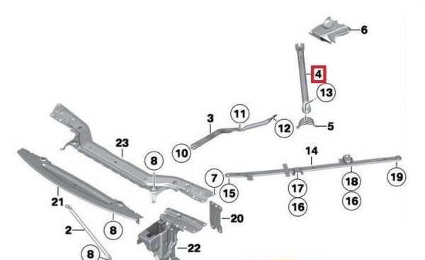 NEW GENUINE BMW Z4 SERIES E89 SHOCK STRUT TOWER BRACE 51617190432 - Image 5