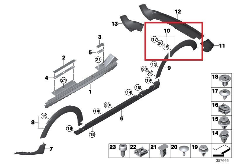 MINI NEW GENUINE F55 LEFT REAR WHEEL ARCH COVER N/S 51777318829 - Image 2