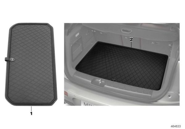 MINI NEW GENUINE COOPER F56 FITTED LUGGAGE COMPARTMENT MAT BLACK 51472353820