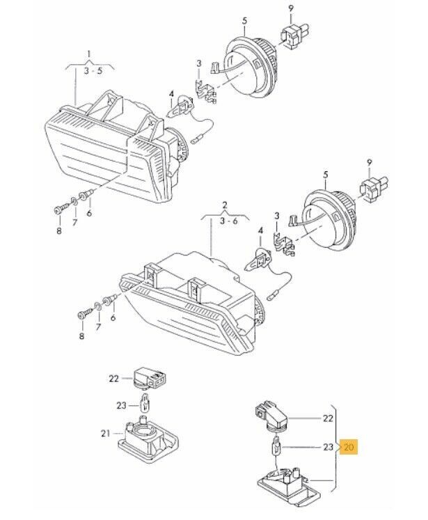 NEW GENUINE POLO HATCHBACK 1995-2000 LICENCE NUMBER PLATE LIGHT 6N0943021C - Image 2