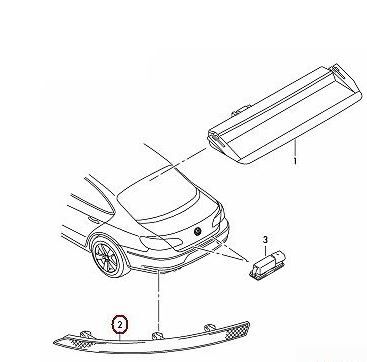 NEW GENUINE VW PASSAT CC 09-12 REAR BUMPER RIGHT O/S REFLECTOR 3C8945106B - Image 4