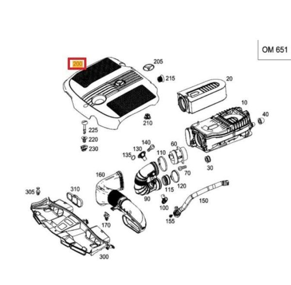 NEW GENUINE MERCEDES BENZ E CLASS W212 DIESEL 2009-2016 ENGINE TOP COVER LID A6510102767 - Image 2