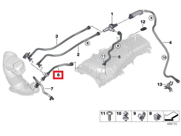 NEW GENUINE BMW F20 F30 F32 G30 G11 G01 G02 FUEL TANK SUCTION PUMP LINE 13908605160 - Image 2
