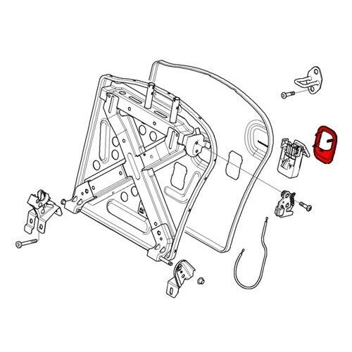 NEW GENUINE MINI COOPER R50 R52 R53 REAR SEAT LATCH CONTROL COVER 1 PCS 52201486666 - Image 2