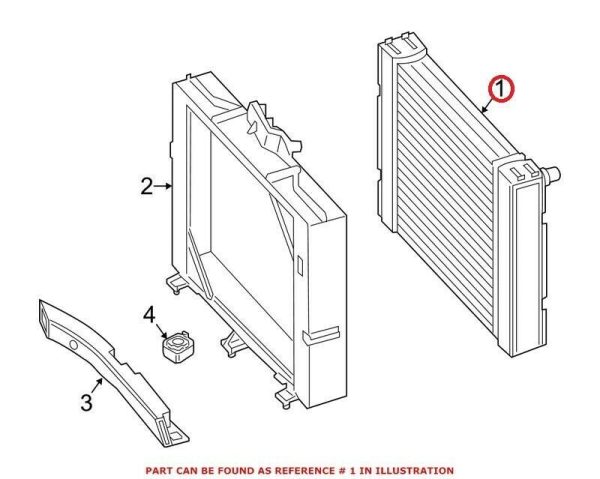 NEW GENUINE BMW 5 6 SERIES M5 M6 RIGHT SIDE AUXILIARY RADIATOR 17112284278 - Image 2