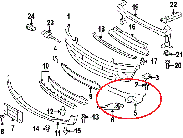 MINI NEW GENUINE R55 R56 R57 BUMPER LOWER FOG LAMP TRIM GRILL RIGHT O/S 51117199872 - Image 2