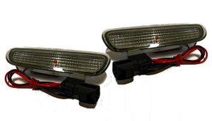 Black Smoked Rear Bumper Side Markers/ Corner Lights Indicators (Turnsignals) For Volvo S40 / V40 MK1 1996-1999