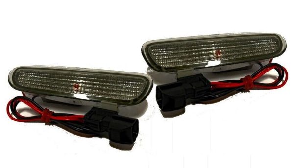 Black Smoked Rear Bumper Side Markers/ Corner Lights Indicators (Turnsignals) For Volvo S40 / V40 MK1 1996-1999
