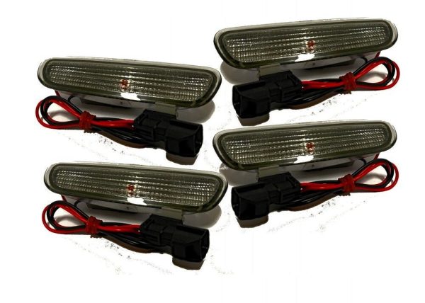 Black Smoked Bumper Side Markers/ Corner Lights Indicators (Turnsignals) For Volvo S40 / V40 MK1 1996-1999