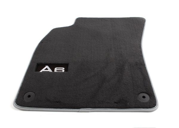 NEW GENUINE AUDI A6 09-11 FRONT PREMIUM BLACK TEXTILE FLOOR MATS LHD 4F1061275PMNO - Image 2
