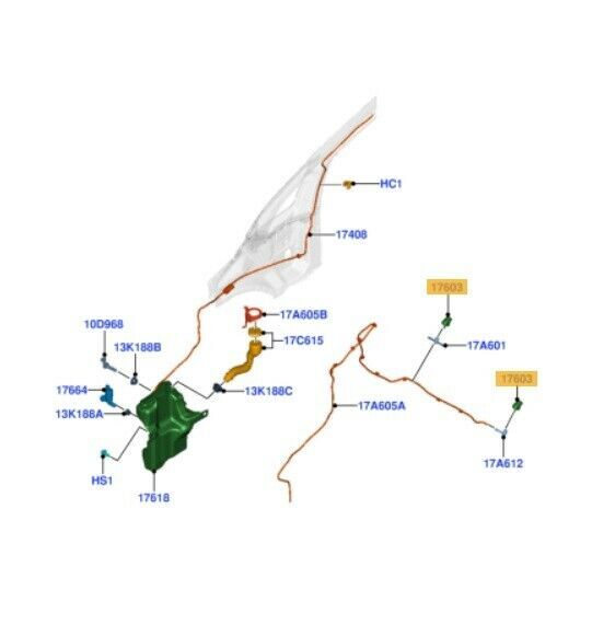NEW GENUINE FORD C-MAX MONDEO FOCUS FRONT WINDSCREEN WASHER NOZZLE JET 1708796 - Image 2