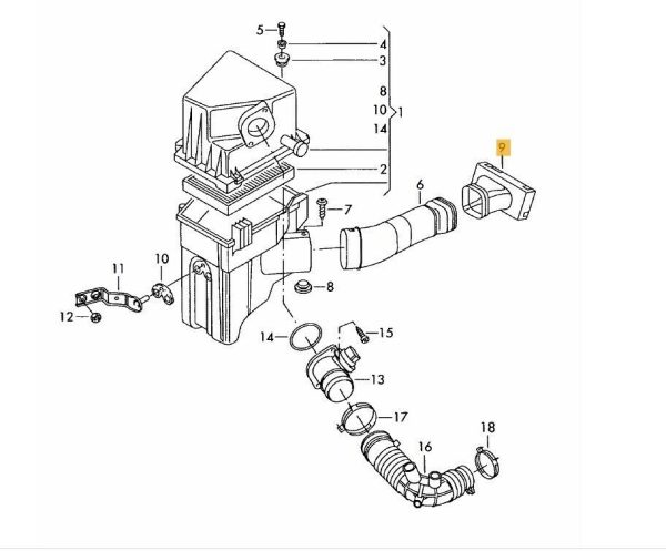 NEW GENUINE VW POLO 9N 2002-2010 AIR INTAKE GUIDE DUCT 6Q0129621A - Image 2