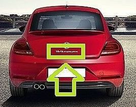 NEW GENUINE VW BEETLE 12-16 REAR TRUNK BOOT VOLKSWAGEN BADGE EMBLEM CHROME 5C0071801C - Image 3