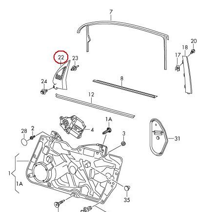 NEW GENUINE VW GOLF MK6 09-13 FRONT RIGHT O/S DOOR BLACK TWEETER COVER BLACK 5K0837974K82V - Image 3
