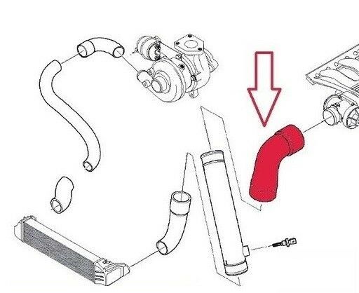 BMW NEW GENUINE E38 E39 E46 E53 2.5d 3.0d INTERCOOLER PRESSURE HOSE PIPE 11617799389 - Image 3