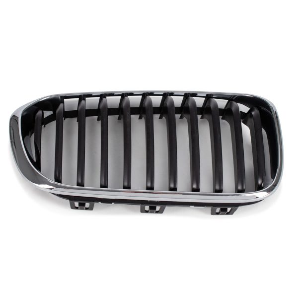 GENUINE BMW F20 F21 LCI BASIS KINDEY GRILLE CHROME AND BLACK RIGHT O/S 51137371748