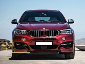 BMW NEW GENUINE X6 F16 M50D FRONT BUMPER GRILLE AND TRIM ON GRILL RIGHT O/S  51118056536+51118069326