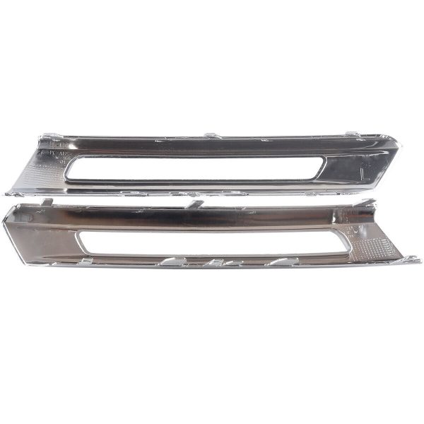 NEW GENUINE MERCEDES MB ML CLASS W166 FRONT BUMPER DRL LIGHT CHROME TRIM SET L+R  A1668850874 + A1668850774 - Image 4