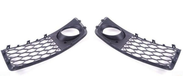 GENUINE AUDI RS4 B7 N/S LEFT RIGHT O/S BUMPER GRILL FOG LIGHT SURROUND BLACK SET 8E0807681E3FZ + 8E0807682E3FZ - Image 3