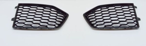 NEW GENUINE AUDI RSQ3 FRONT SET OF BOTH SIDES AIR GUIDE GRILLE IN BLACK GLOSSY 8U0807681MT94+8U0807682MT94 - Image 2