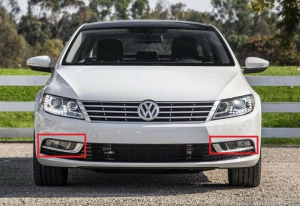 NEW GENUINE VW CC 12-16 FRONT BUMPER LEFT N/S RIGHT O/S FOG LIGHT GRILL SET 2PCS 3C8854662041 + 3C8854661041 - Image 3
